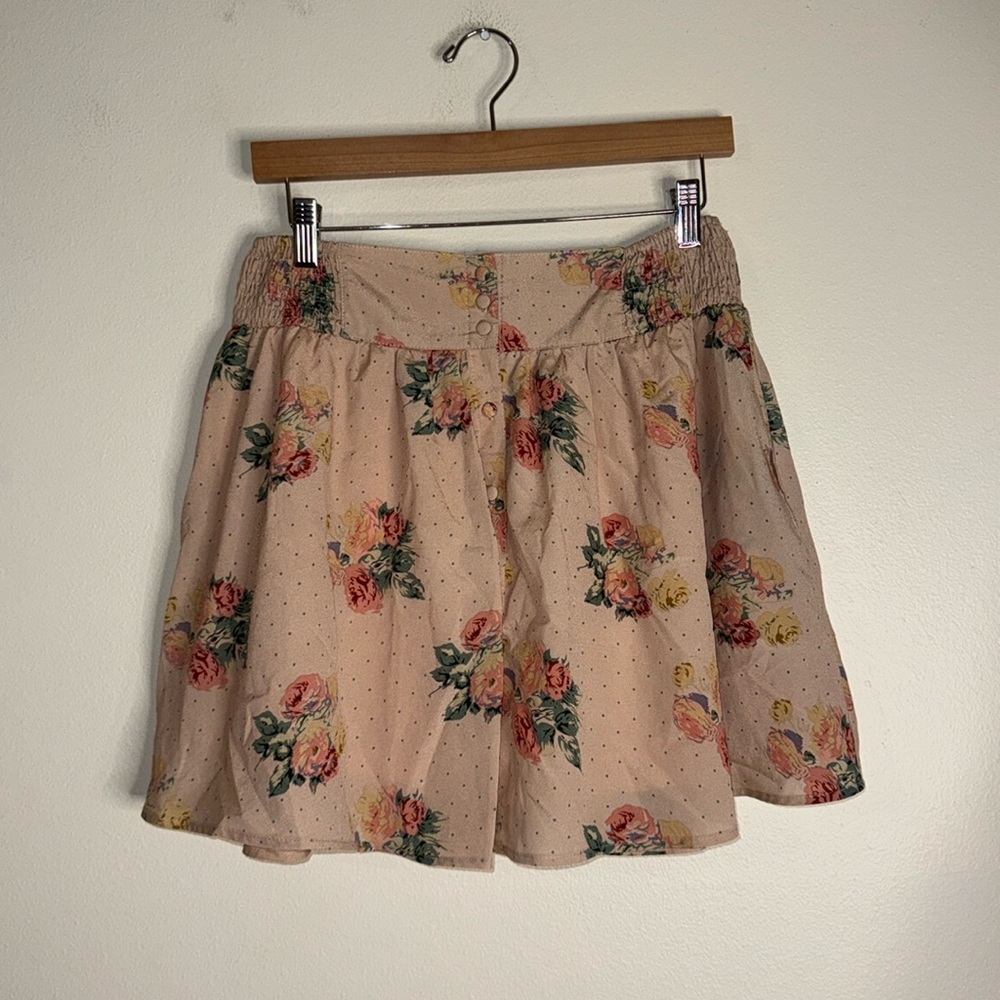 Ally lightweight boho chic flowers pattern skirt size large girly babydoll